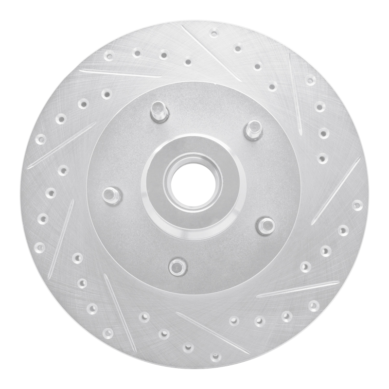 Dodge Ram 1500 Van Brake Rotor (1) - Front Right - R1 Concepts - Drilled & Slotted - Silver - 2003
